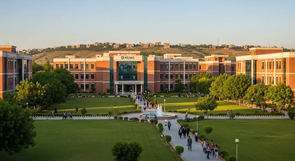 View of NUMS campus in Rawalpindi