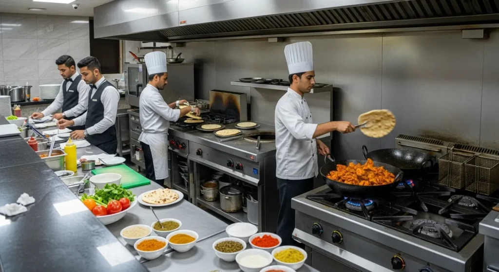 Staff working in a Quetta restaurant