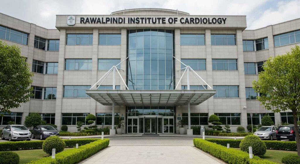 Front view of Rawalpindi Institute of Cardiology building