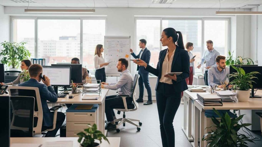 Professional handling office administration in a manufacturing company