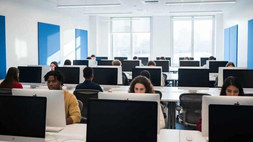 Computer lab at Nishat College of Science Multan