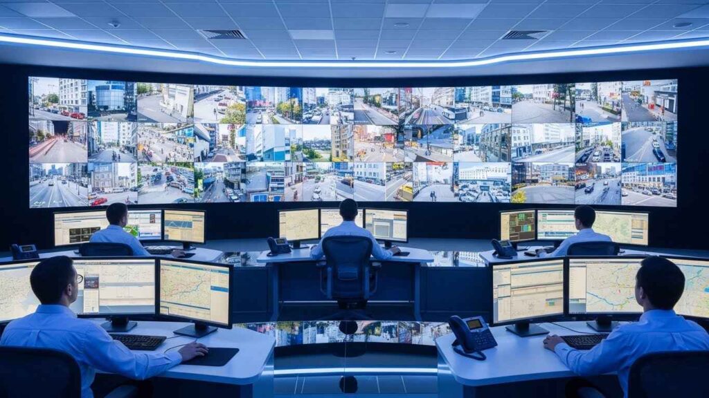 PSCA command center with monitors