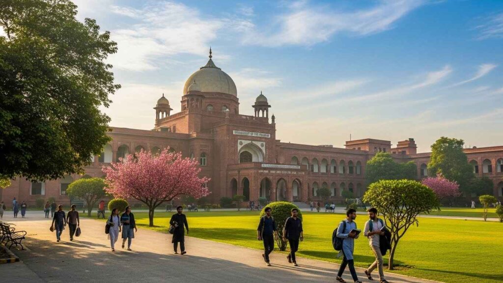 Main building of University of the Punjab Lahore