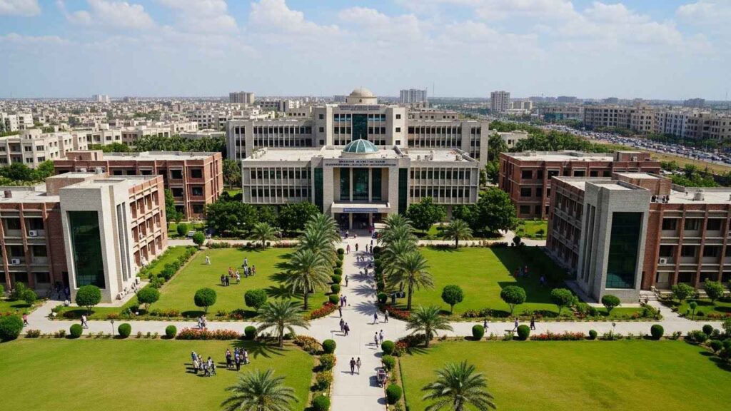 View of Dawood University campus in Karachi