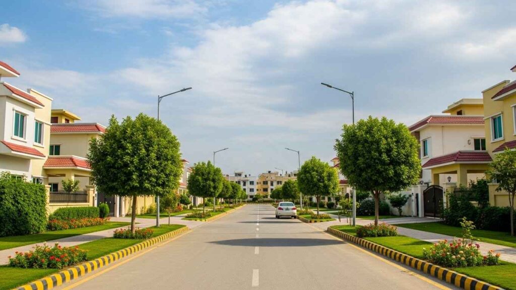 View of maintained area in Wapda Employees Cooperative Housing Society Gujranwala