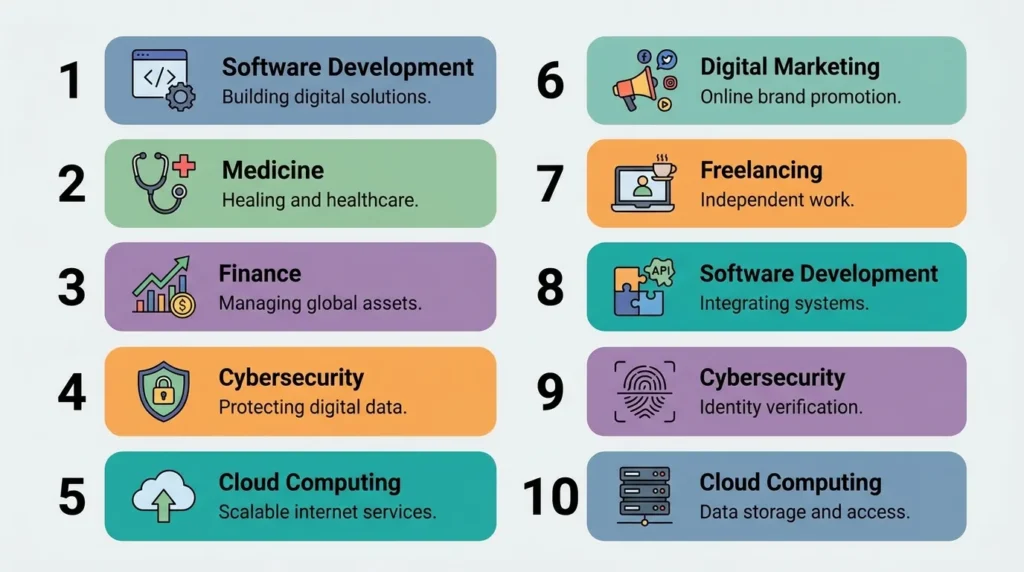 Top 10 highest paying jobs in Pakistan 2026 infographic