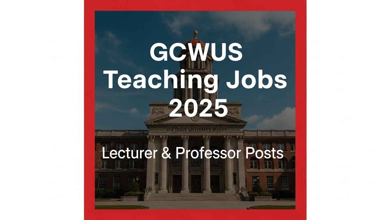 GCWUS Sialkot Teaching Jobs 2025