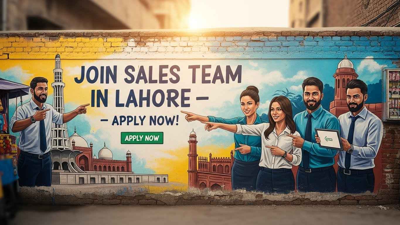 Sales staff job opening in Lahore 2025