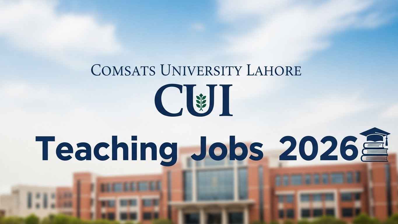 Thumbnail for Comsats University Lahore teaching jobs 2026