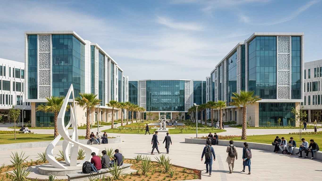 Modern campus view of Iqra University