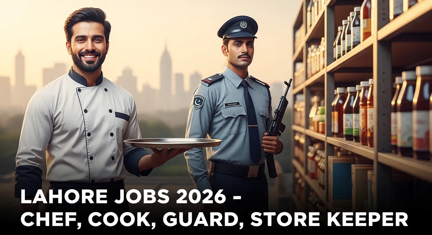 Lahore private company job openings for chef cook security guard 2026