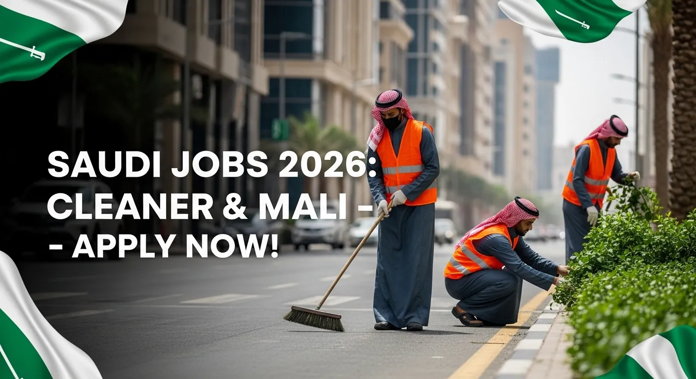 Saudi Arabia street cleaner and mali job opportunities 2026